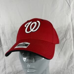 Washington Nationals Hat Cap Snap Back Red MLB Baseball Mens One Size OSFA